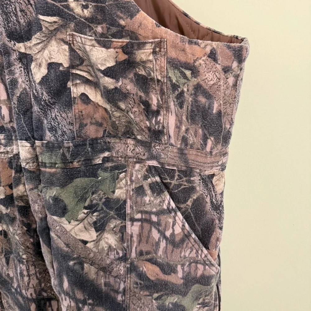 Vintage Gunflint Camo‎ mossy men’s bib overalls hunting quilted XXL size 52-54